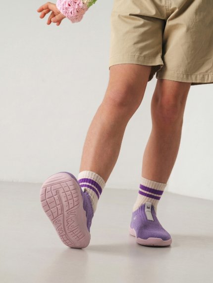 Kid's Barefoot Slip-on Shoes Be Lenka Luppo Kids - Lilac & Pink