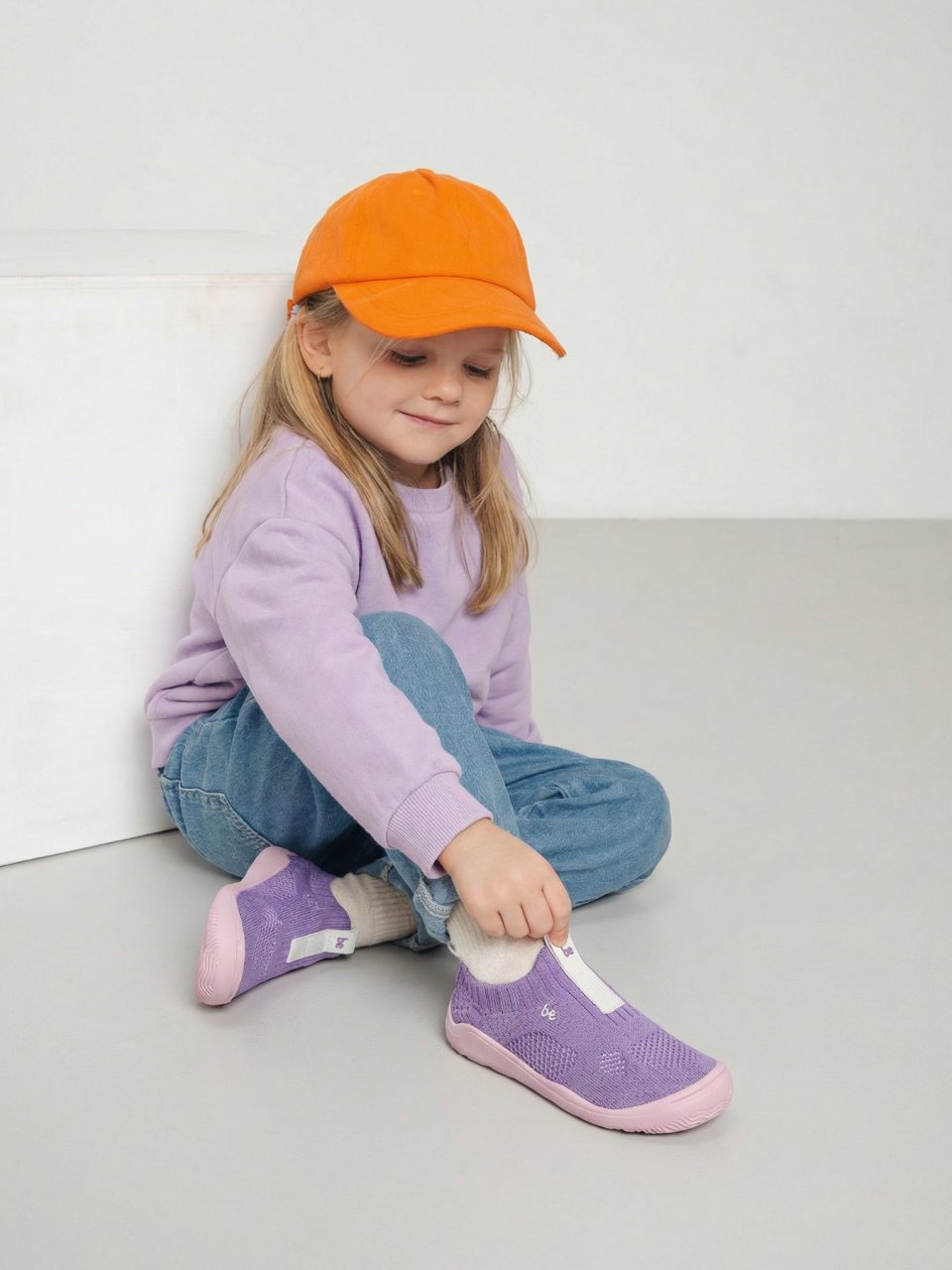Kid's Barefoot Slip-on Shoes Be Lenka Luppo Preschool - Lilac & Pink