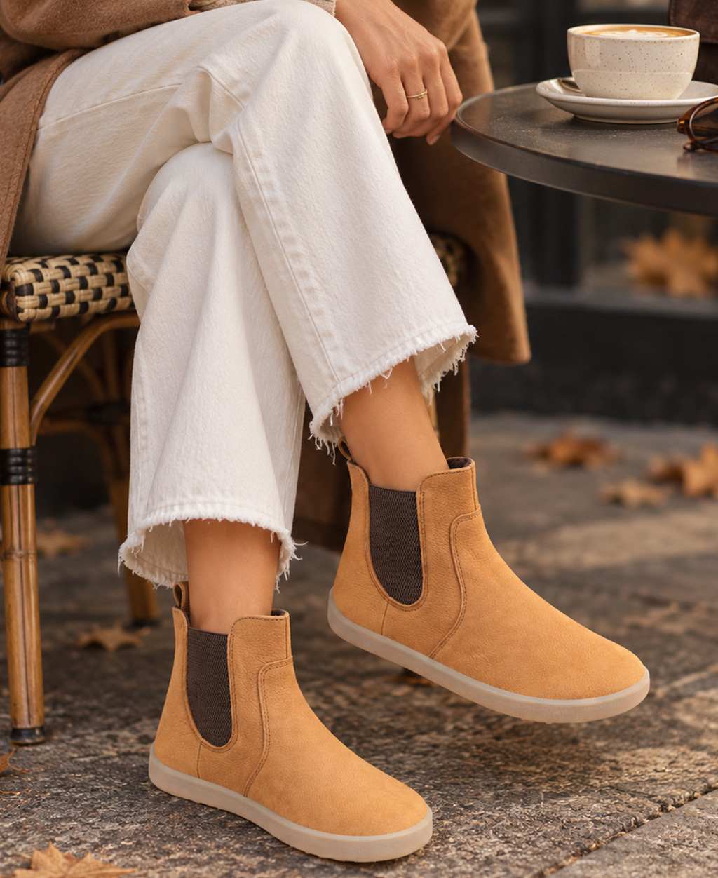 Autumn shoes Be Lenka Entice Neo - woman sitting at a cafe