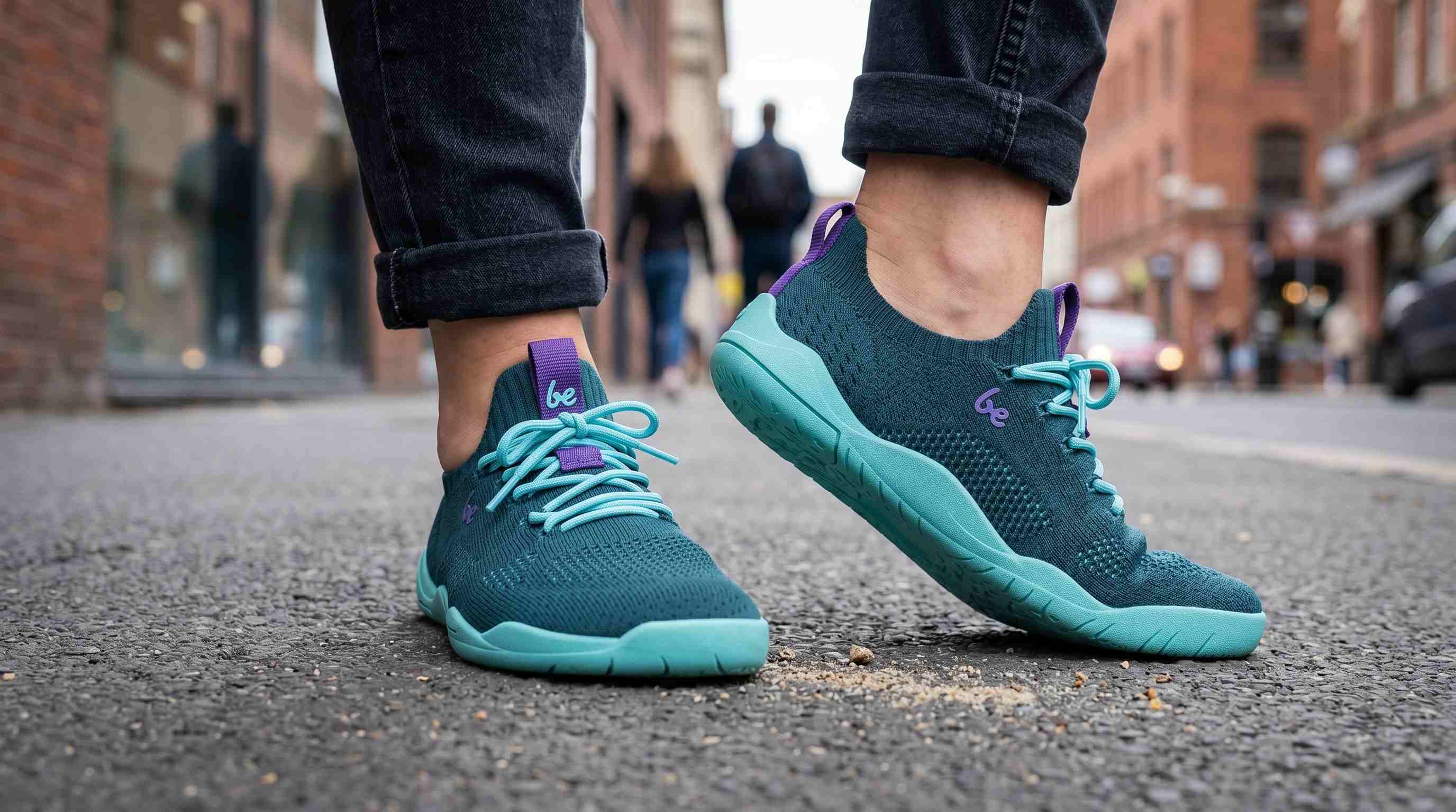 Breathable knit summer barefoot sneakers with a wide toe box