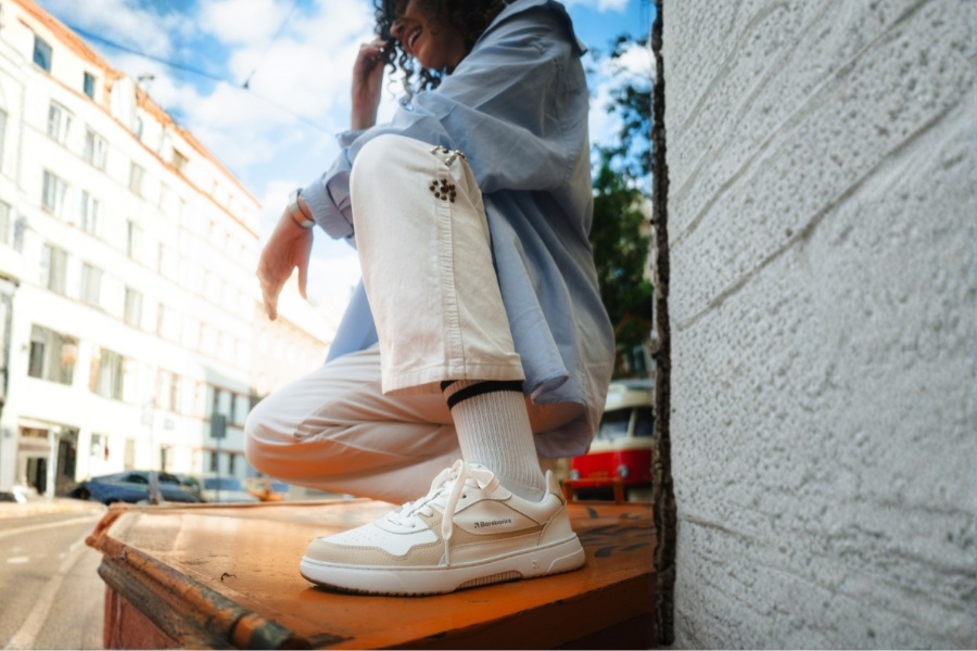 Cream Barebarics barefoot sneakers with a chunky sole Cream Barebarics barefoot sneakers with a chunky sole