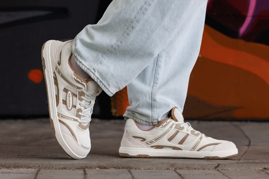 Close-up of men's Barebarics barefoot sneakers