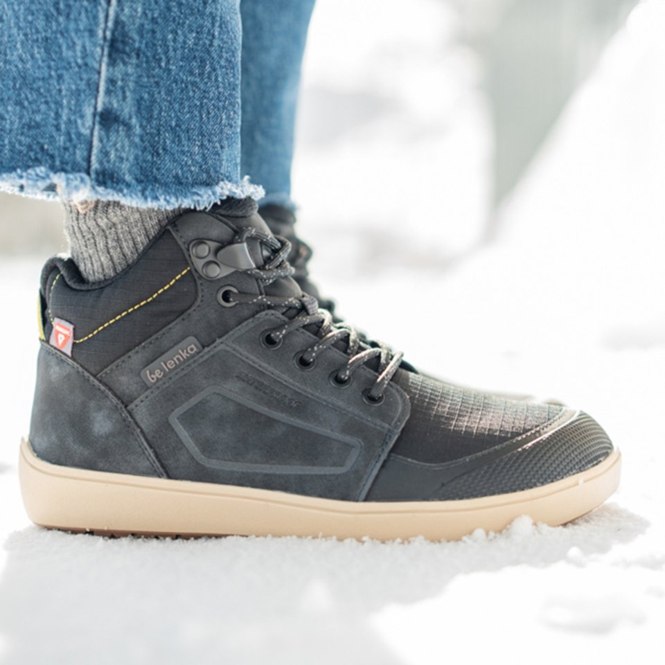 Barefoot Boots Be Lenka ArcticEdge - Charcoal Black