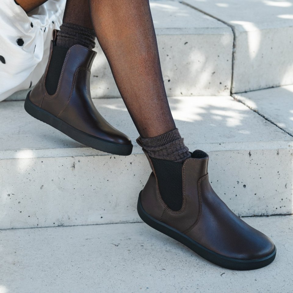 Barefoot Chelsea Boots Be Lenka Entice Neo - Dark Brown & Black