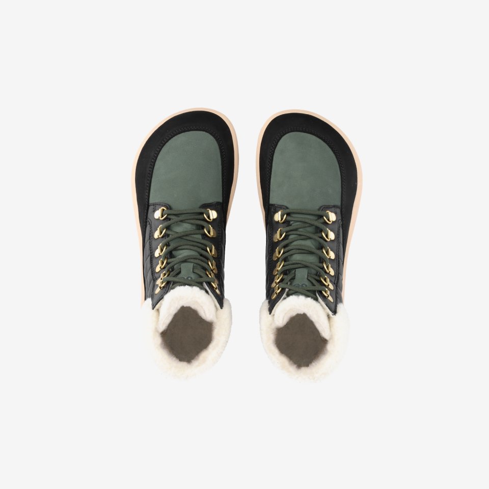 Barefoot Boots Be Lenka Olivia - Black & Dark Green