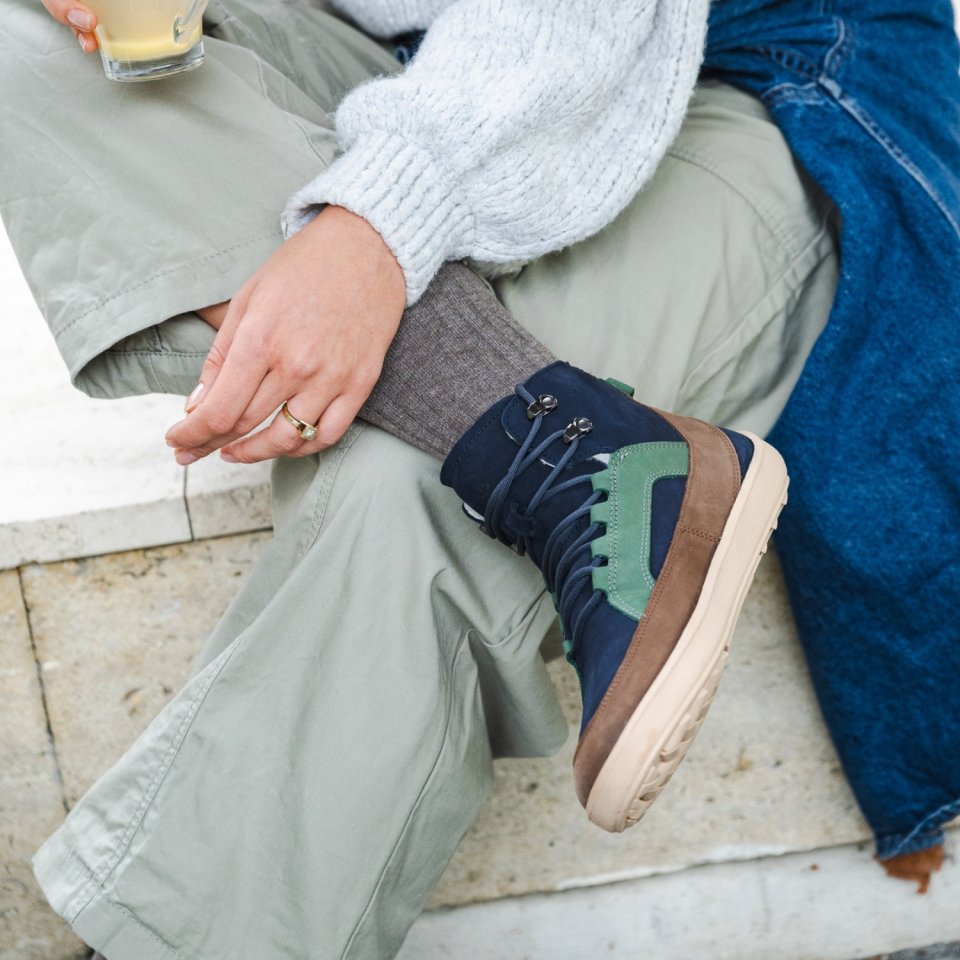 Barefoot Boots Be Lenka York - Navy, Brown & Beige