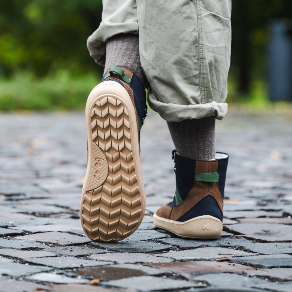 Barefoot Boots Be Lenka York - Navy, Brown & Beige