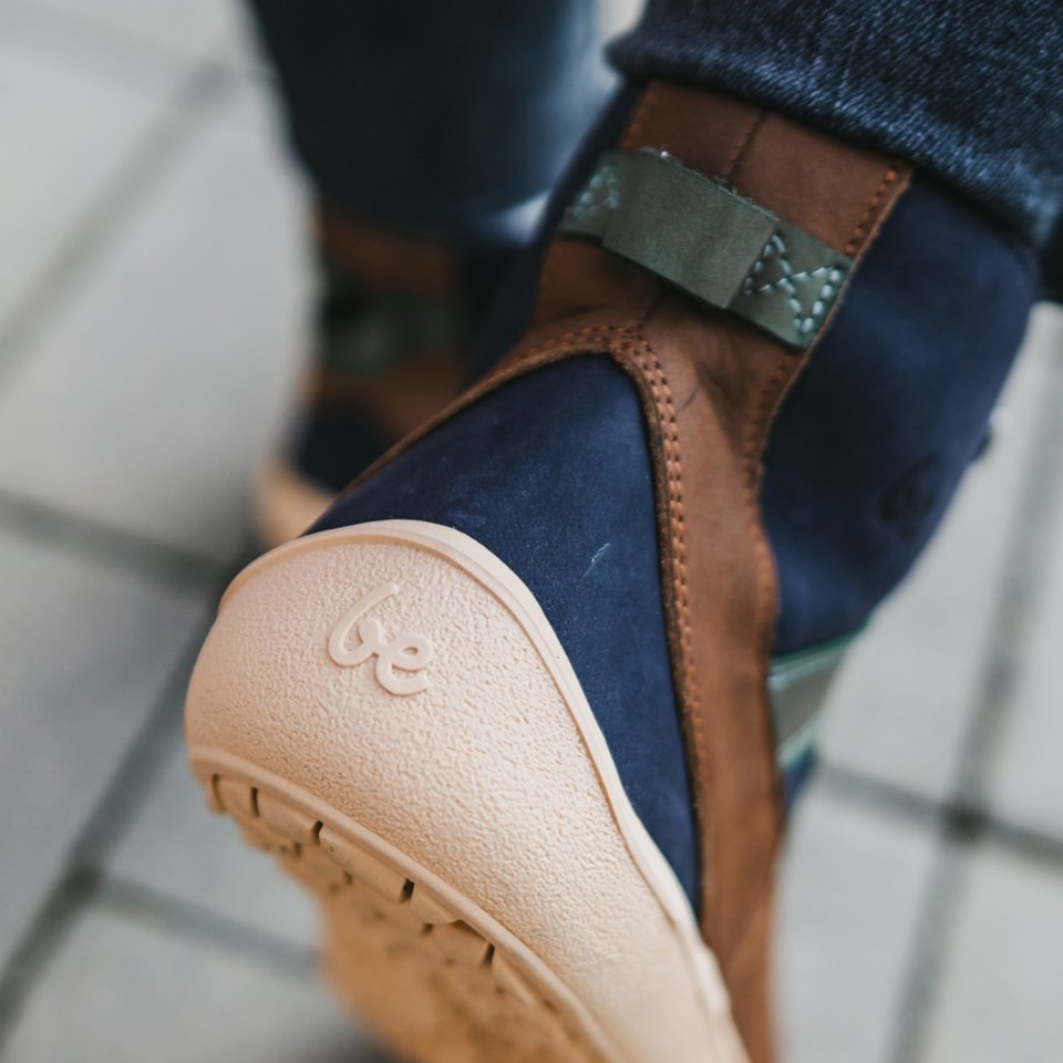 Barefoot Boots Be Lenka York - Navy, Brown & Beige