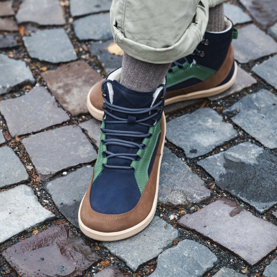 Barefoot Boots Be Lenka York - Navy, Brown & Beige