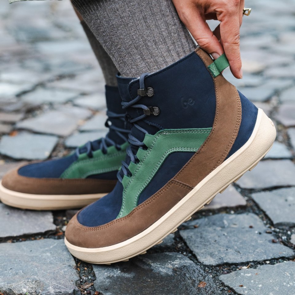 Barefoot Boots Be Lenka York - Navy, Brown & Beige