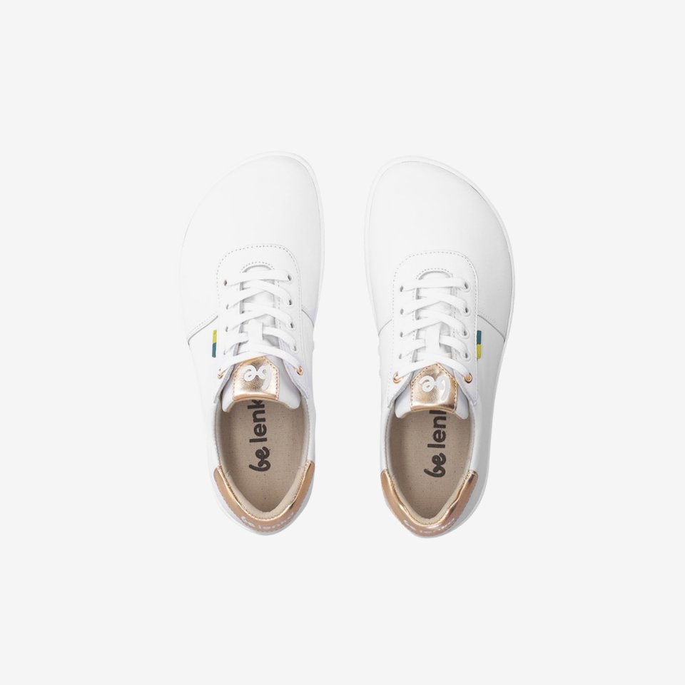Barefoot Shoes Be Lenka Royale - White & Gold