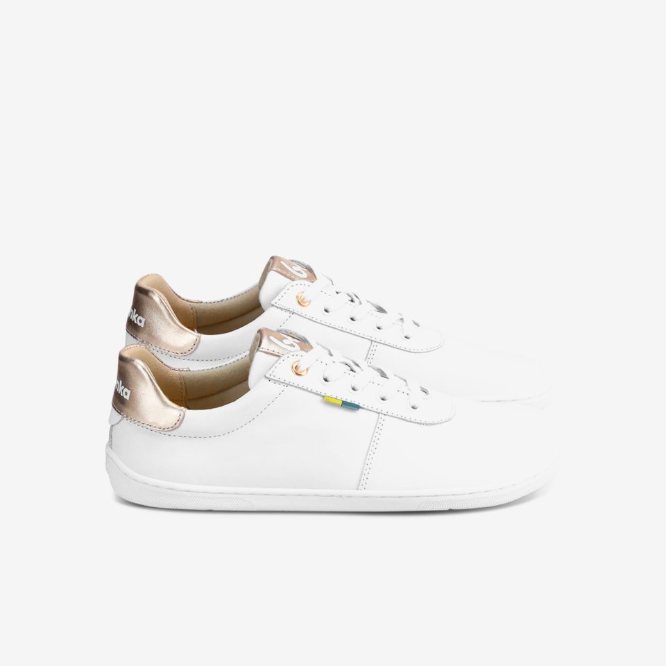 Barefoot Shoes Be Lenka Royale - White & Gold