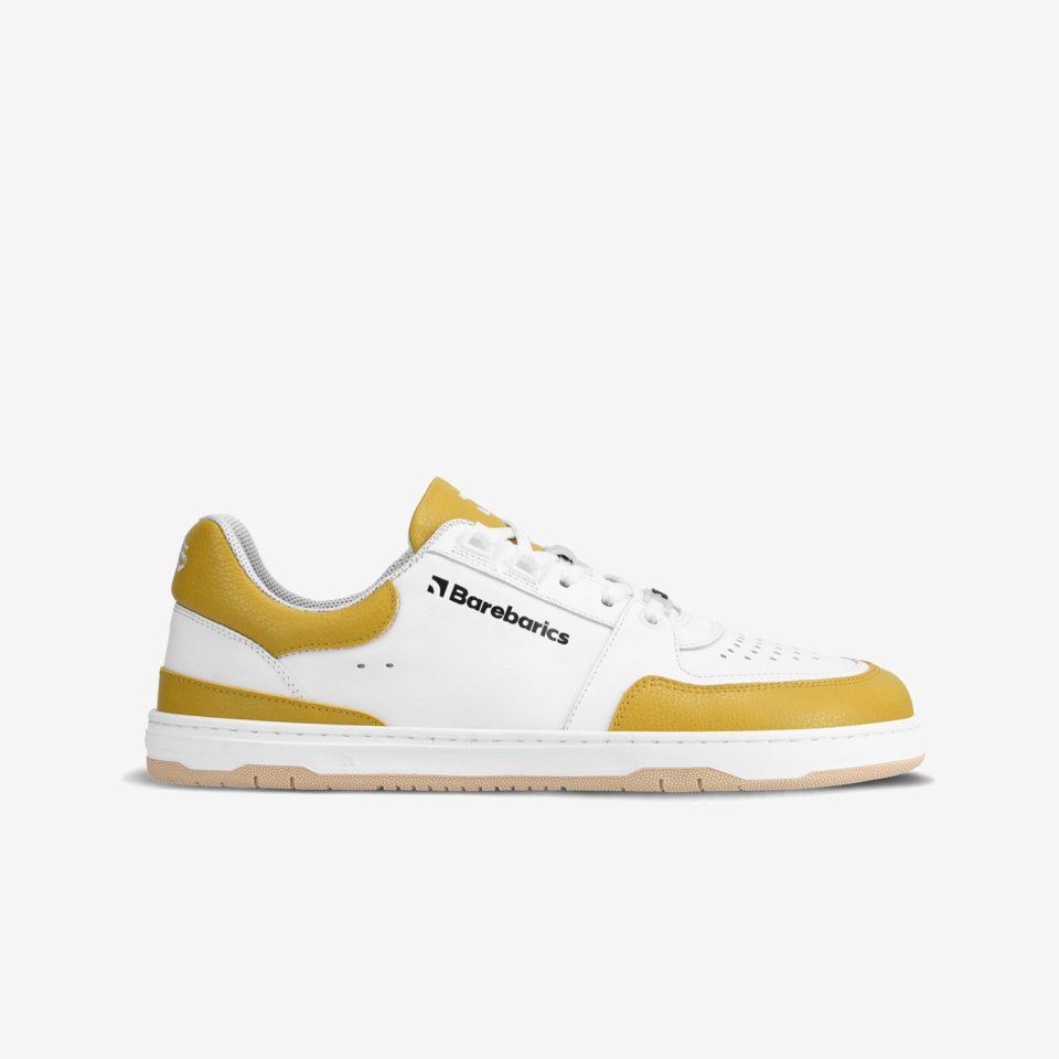 Barefoot Sneakers Barebarics Wave - White & Sunset Yellow