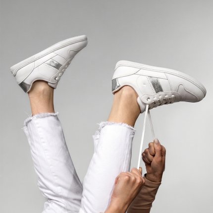 Barefoot Sneakers Be Lenka Cellestia - White & Silver