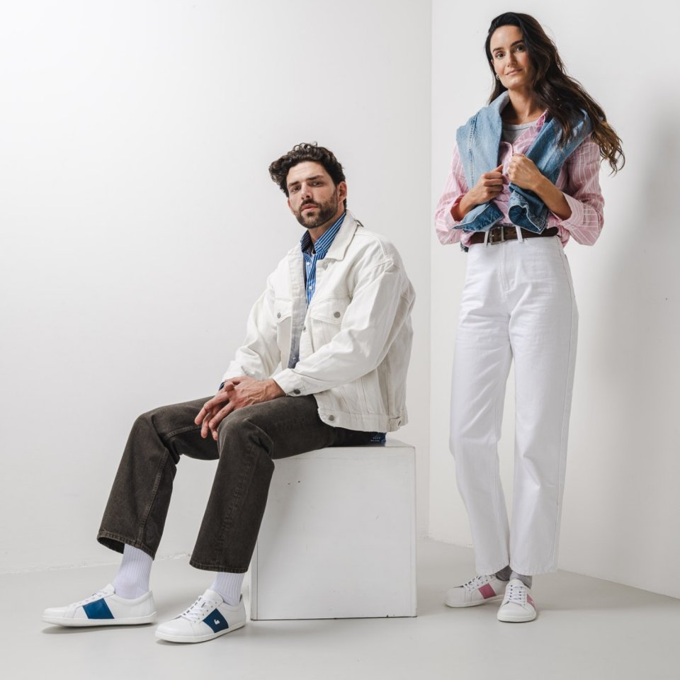 Barefoot Sneakers Be Lenka Elite - White & Dark Blue