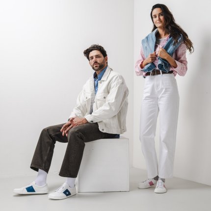 Barefoot Sneakers Be Lenka Elite - White & Dark Blue