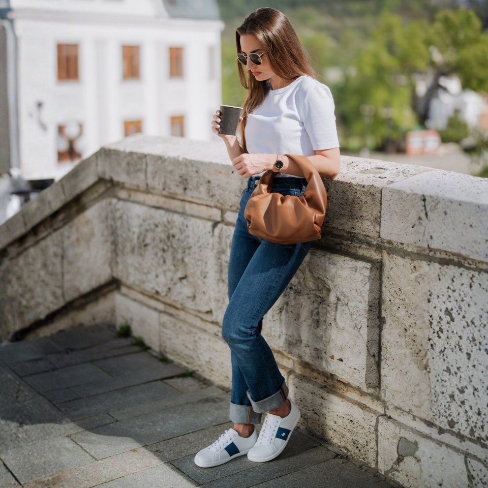 Barefoot Sneakers Be Lenka Elite - White & Dark Blue