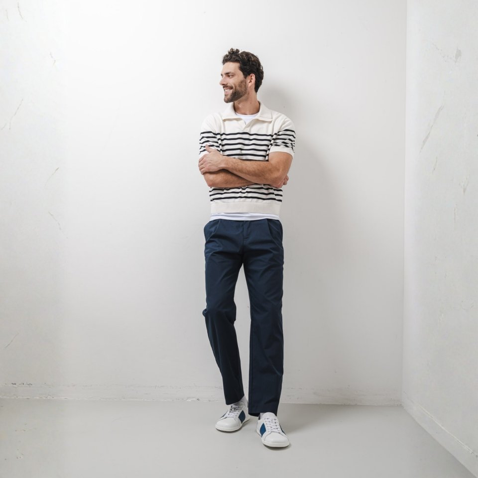 Barefoot Sneakers Be Lenka Elite - White & Dark Blue