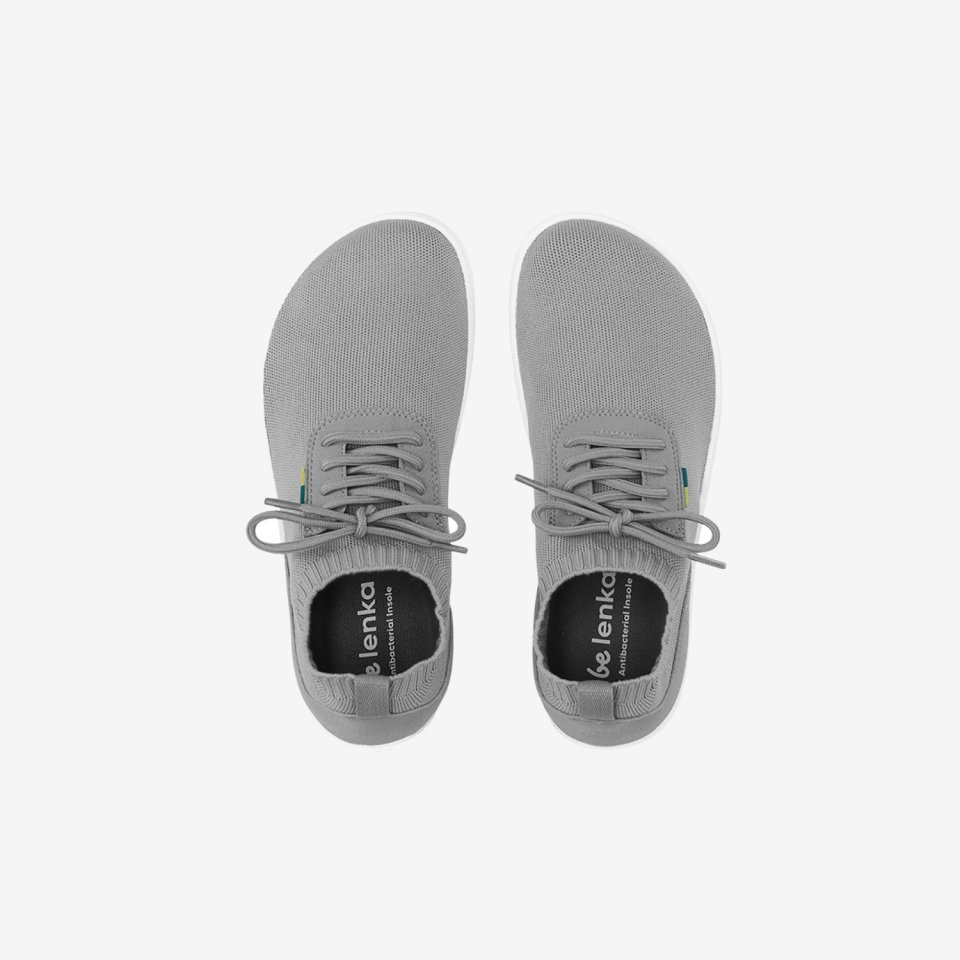 Barefoot Sneakers - Be Lenka Stride - Grey & White