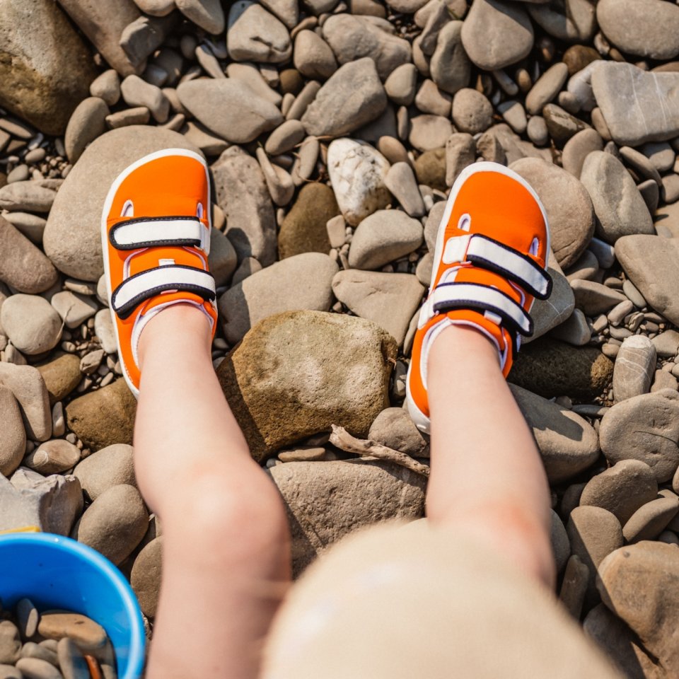 Be Lenka Kids barefoot sneakers Seasiders - Orangy