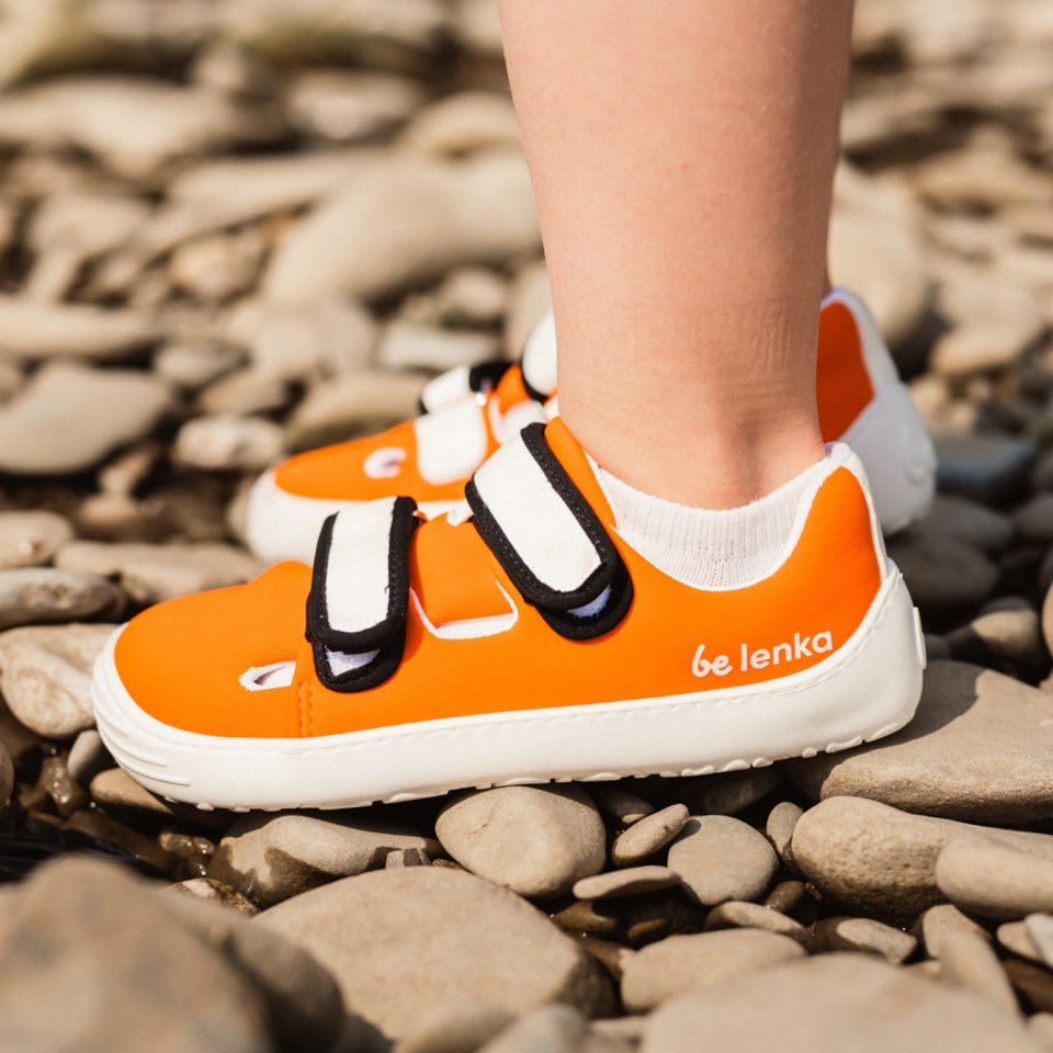 Be Lenka Kids barefoot sneakers Seasiders - Orangy