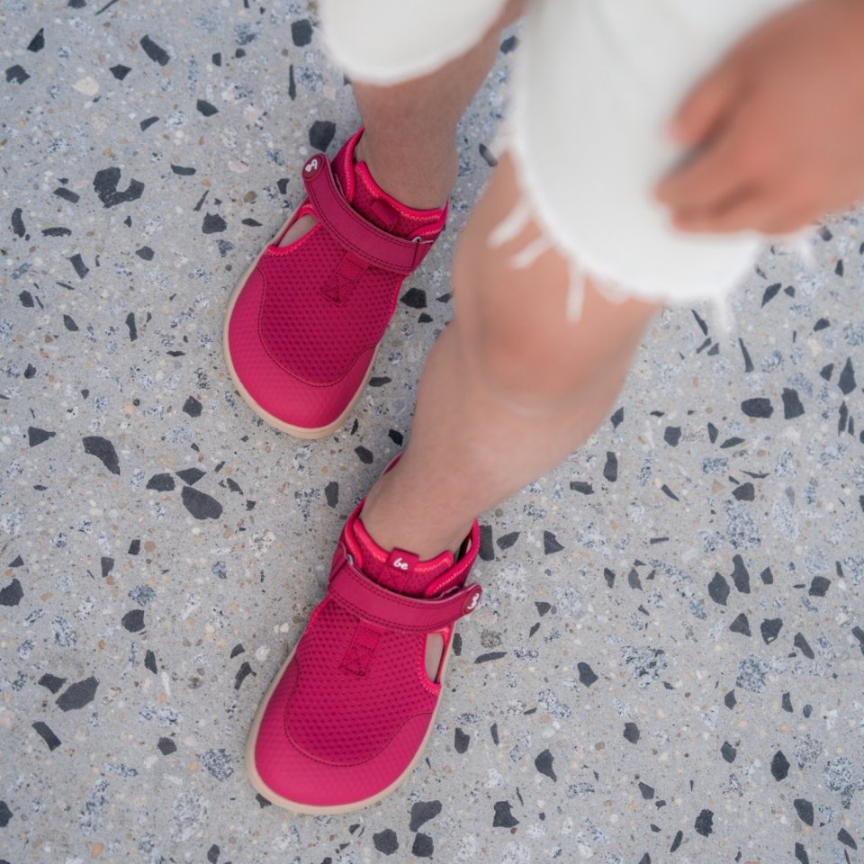 Kids' barefoot sandals Zest Kids - Berry