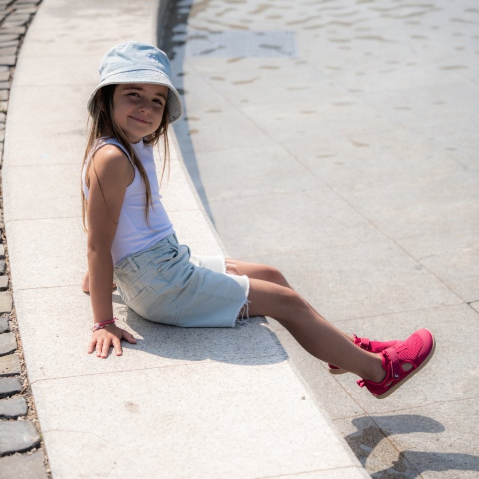 Kids' barefoot sandals Zest Preschool - Berry