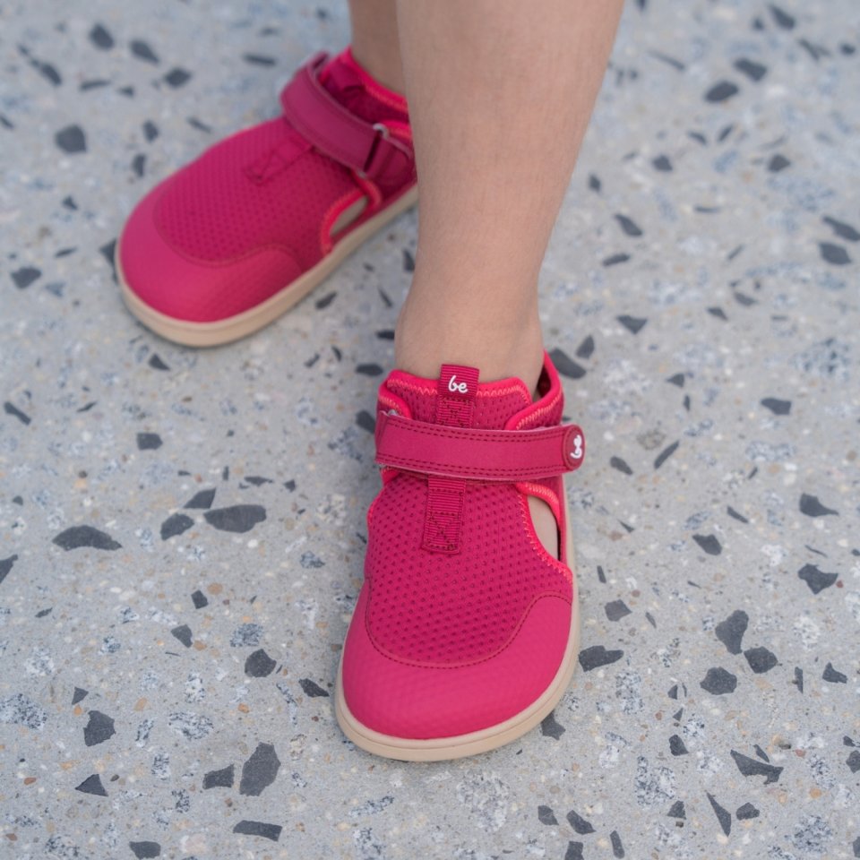 Kids' barefoot sandals Zest Preschool - Berry