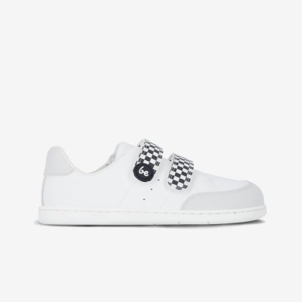 Kids barefoot sneakers Be Lenka Energise Preschool - White & Checkerboard