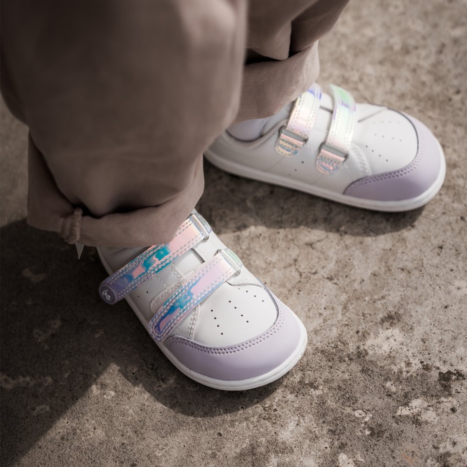 Kids barefoot sneakers Be Lenka Energise Preschool - White & Iridescent