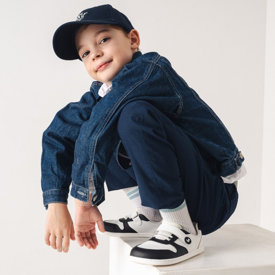 Kids barefoot sneakers Be Lenka Scoot Kids - White & Black