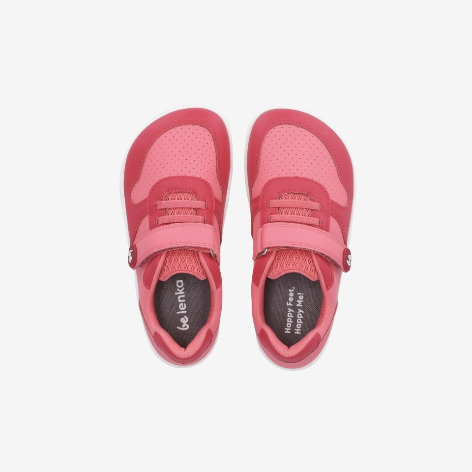 Kids barefoot sneakers Be Lenka Scoot Kids - Light & Dark Pink