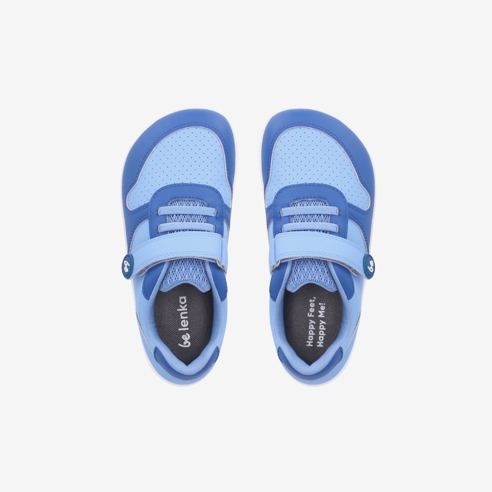 Kids barefoot sneakers Be Lenka Scoot Kids - Light & Royale Blue