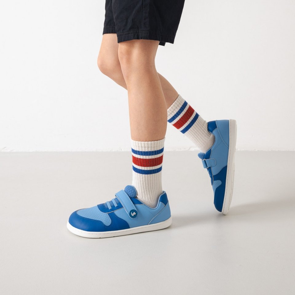 Kids barefoot sneakers Be Lenka Scoot Kids - Light & Royale Blue