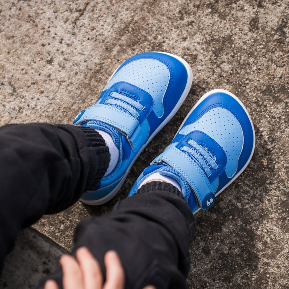 Kids barefoot sneakers Be Lenka Scoot Kids - Light & Royale Blue
