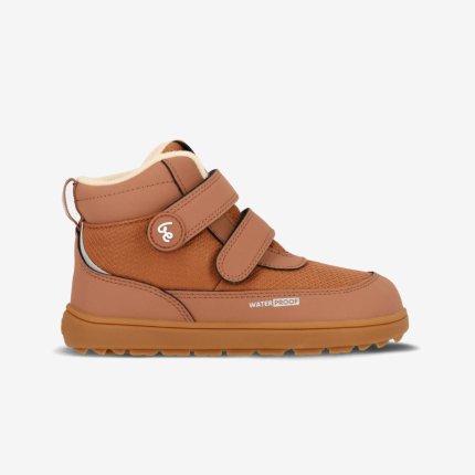 Kids winter barefoot boots Be Lenka Zippu Junior - All Brown