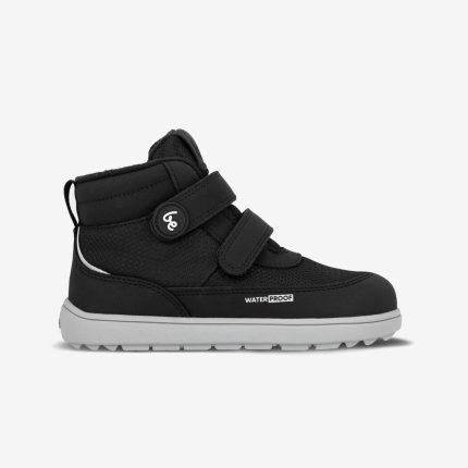 Kids winter barefoot boots Be Lenka Zippu Junior - Black & Grey