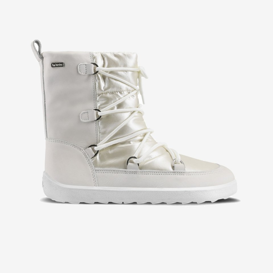 Winter Barefoot Boots Be Lenka Snowfox Woman - Pearl White