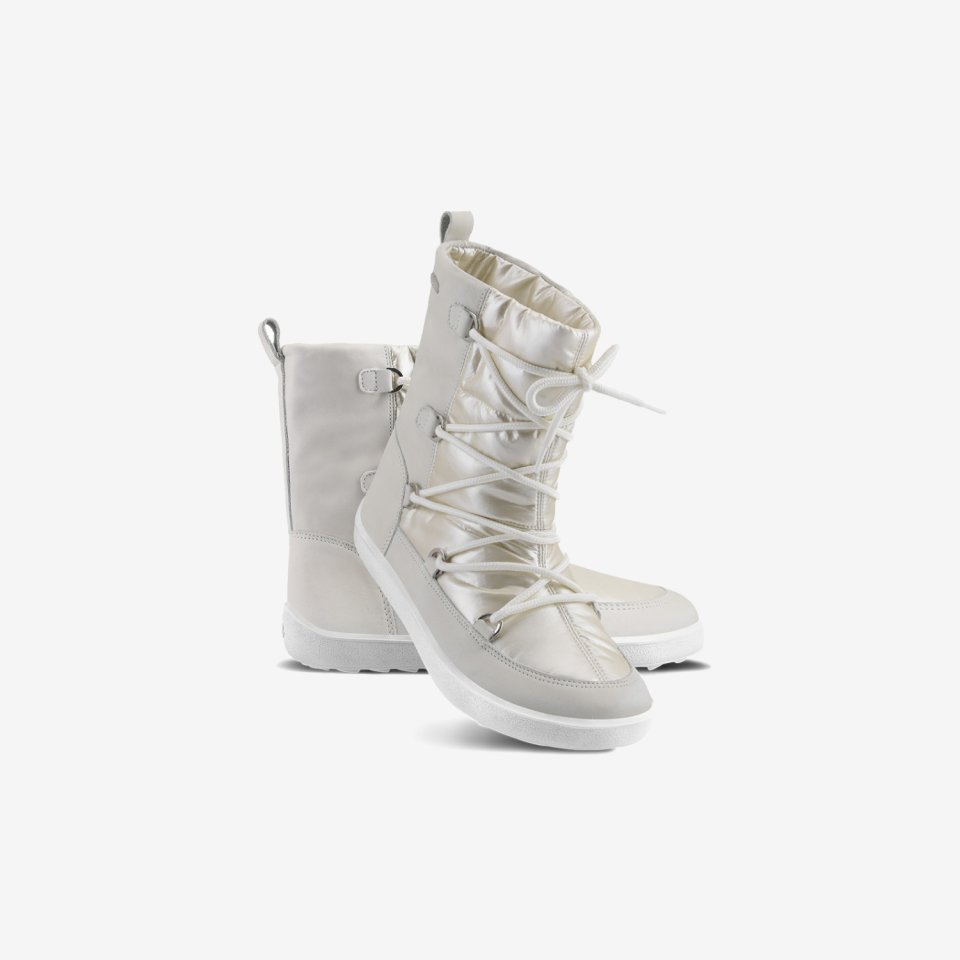Winter Barefoot Boots Be Lenka Snowfox Woman - Pearl White