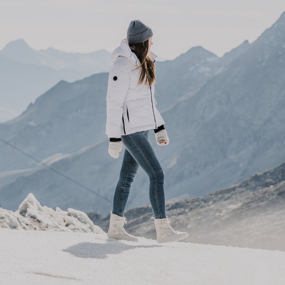 Winter Barefoot Boots Be Lenka Snowfox Woman - Pearl White