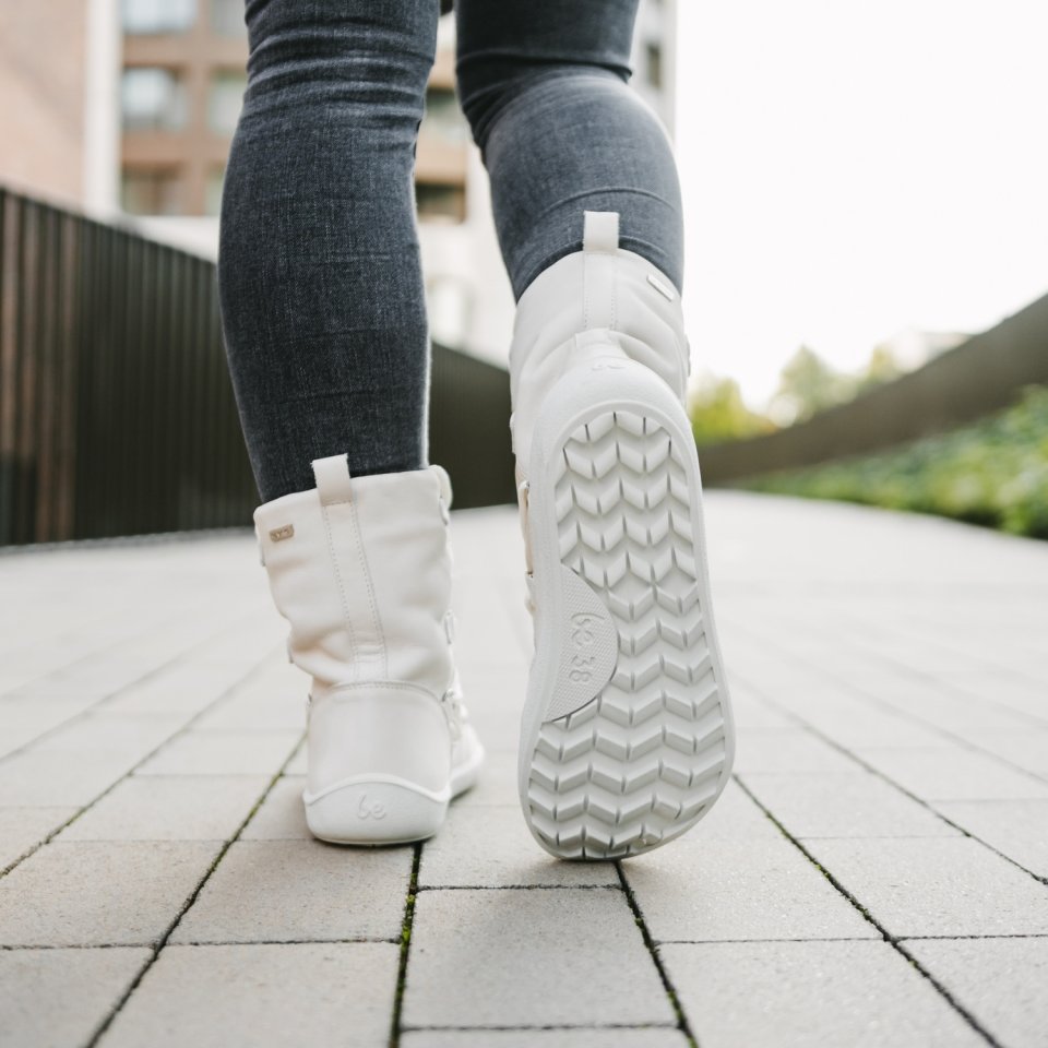 Winter Barefoot Boots Be Lenka Snowfox Woman - Pearl White
